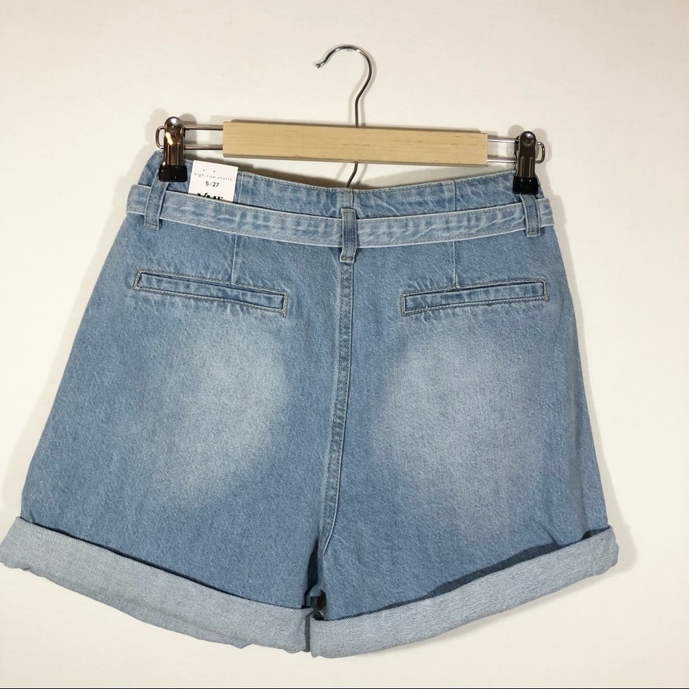 YMI Belted Mom Jeans Shorts in Light Blue  5/27 - Picture 7 of 14